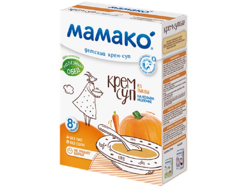 

Крем-суп Мамако из тыквы на козьем молоке, 150 г