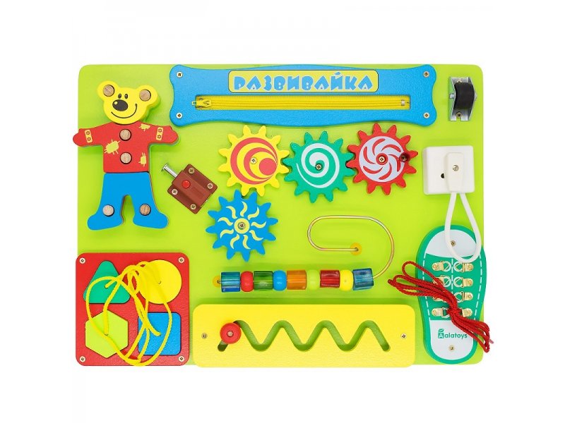

Игрушка из дерева Alatoys, Бизиборд Развивайка