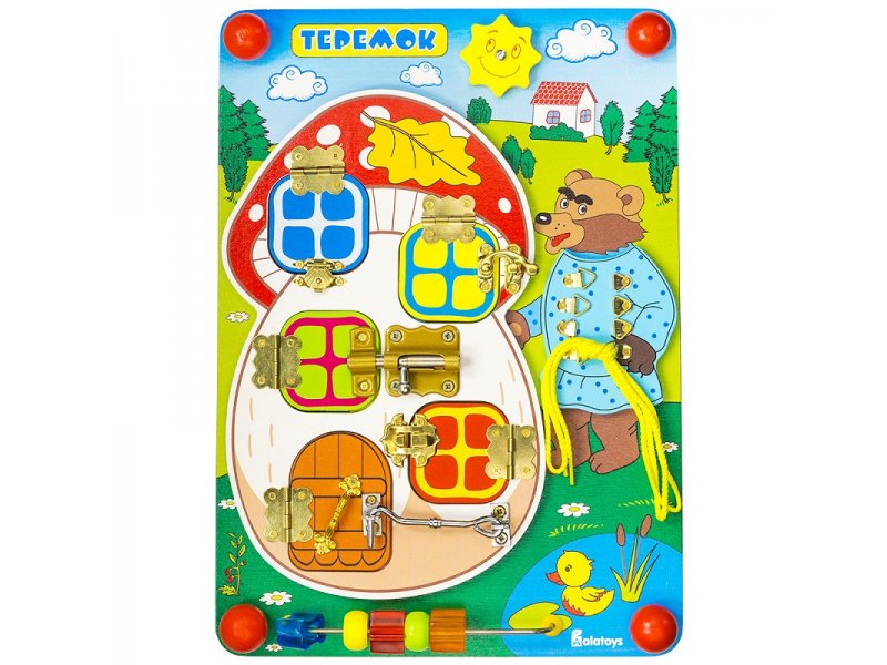 

Игрушка из дерева Alatoys, Бизиборд Теремок