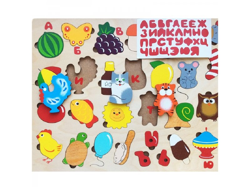 

Игрушка из дерева Крона, Мозайка Азбука в картинках р.
