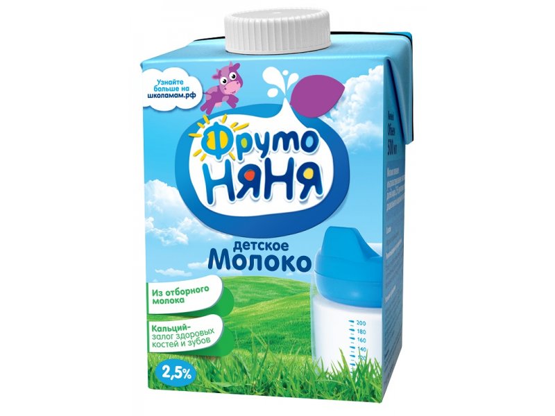 

Молоко Фрутоняня ультрапастеризованное 2,5% 0,5 л