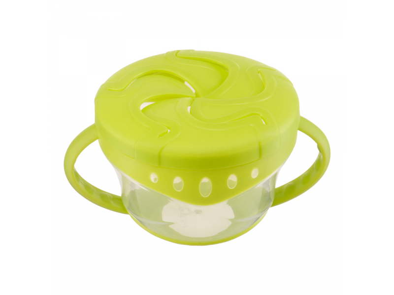 

Тарелка Happy Baby, Snack Bowl с двумя крышками Lime