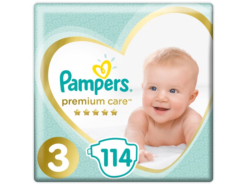 

Подгузники Pampers Premium Care, размер 3, 6-10 кг, 114 шт.
