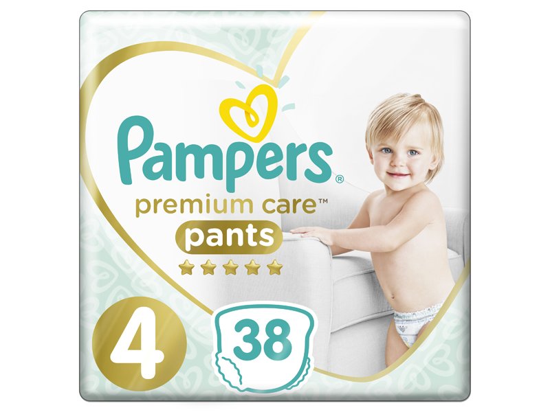 

Подгузники-трусики Pampers Premium Care 9-15 кг, Размер 4, 38 шт.