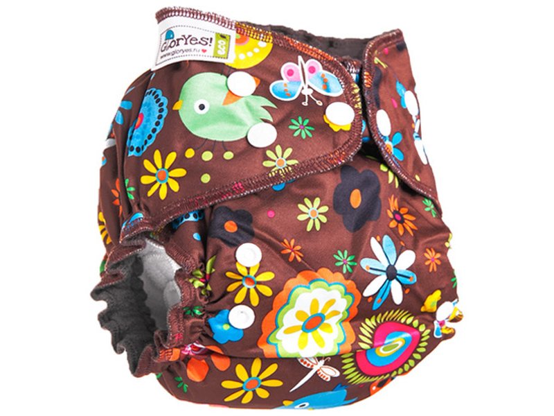 

Подгузник GlorYes, многоразовый Optima New 3-18 кг + два вкладыша Поляна