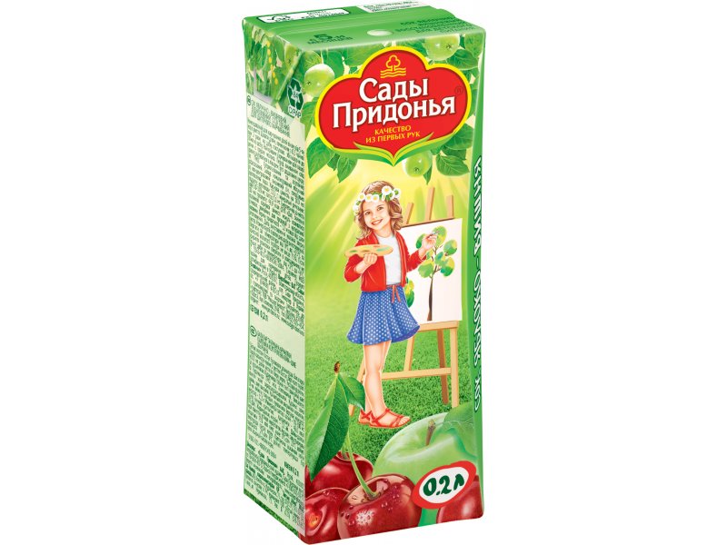 

Сок Сады Придонья яблоко, вишня 200 мл