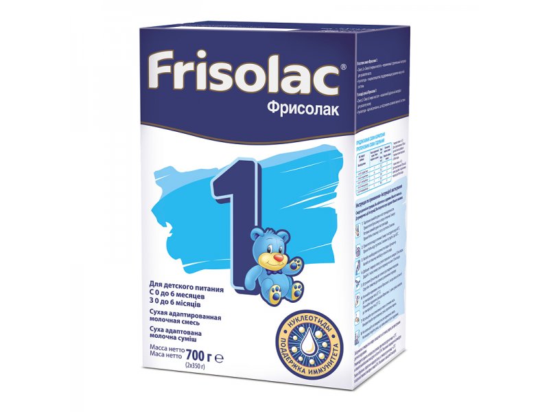 

Смесь Frisolac 1 молочная 0-6 мес. 700 г пачка