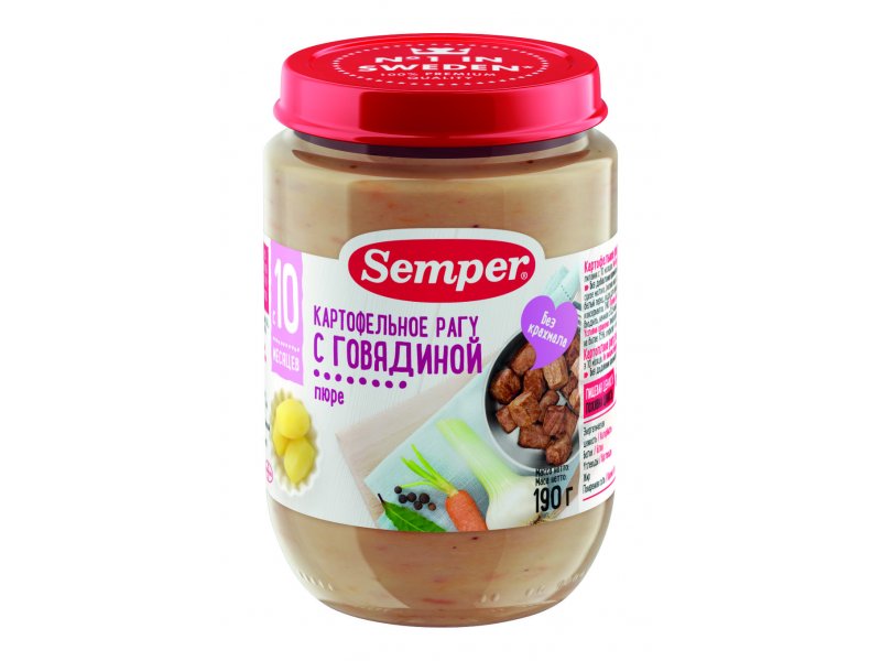 

Пюре Semper Картофельное рагу с говядиной 190 г