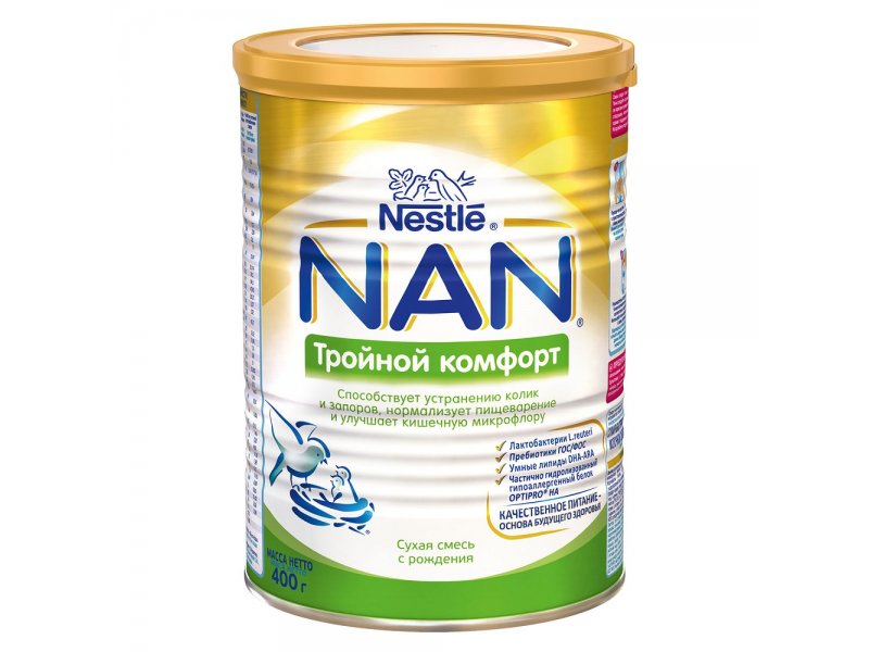 

Смесь Nestle NAN молочная сухая Тройной комфорт 400 г