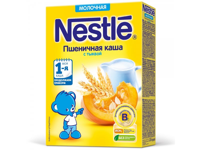 

Каша Nestle, молочная пшеничная с тыквой, 220 г