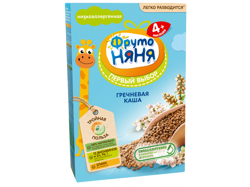 

Каша ФрутоНяня безмолочная гречневая быстрорастворимая, 200 г