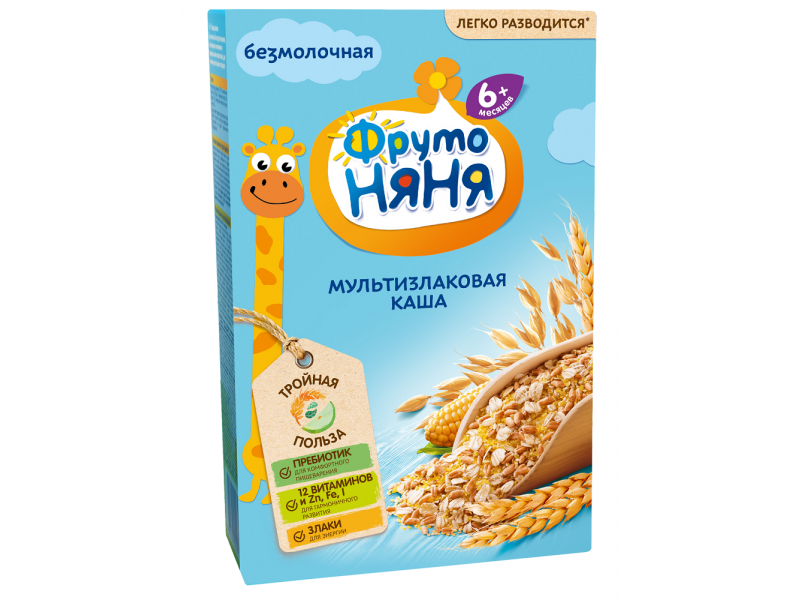 

Каша ФрутоНяня безмолочная мультизлаковая быстрорастворимая, 200 г