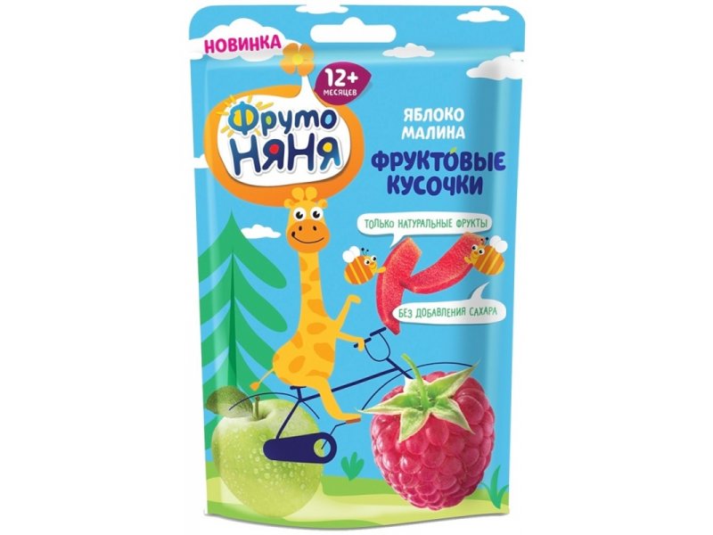 

Фруктовые кусочки ФрутоНяня Яблоко, малина 15 г