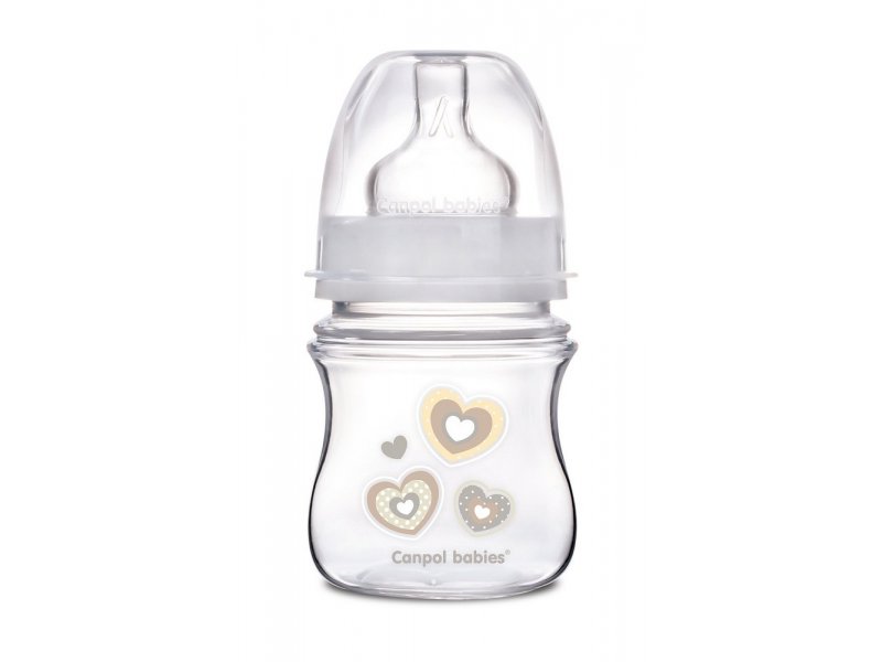 

Бутылочка Canpol Babies EasyStart РР с широким горлышком, антиколиковая Newborn baby, 120 мл белый