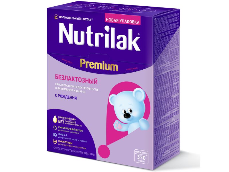 

Смесь Nutrilak Premium Безлактозный 350 г