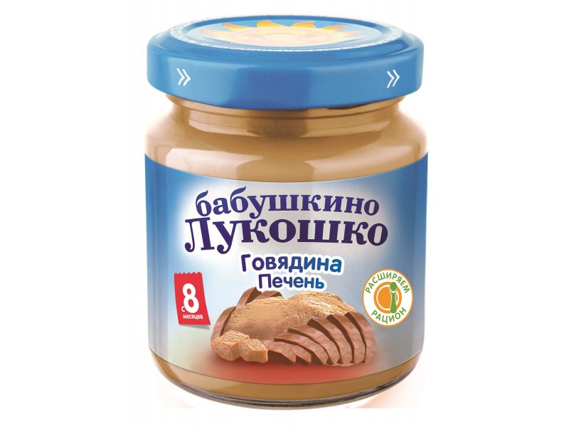 

Пюре Бабушкино Лукошко из говядины и печени 100 г