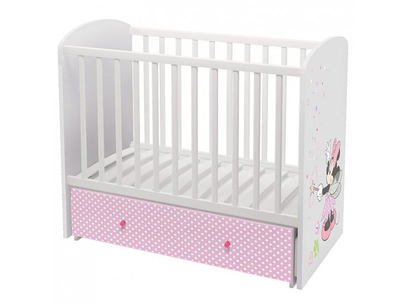 

Кроватка Polini kids Disney baby 750 Минни Маус-Фея белый/розовый