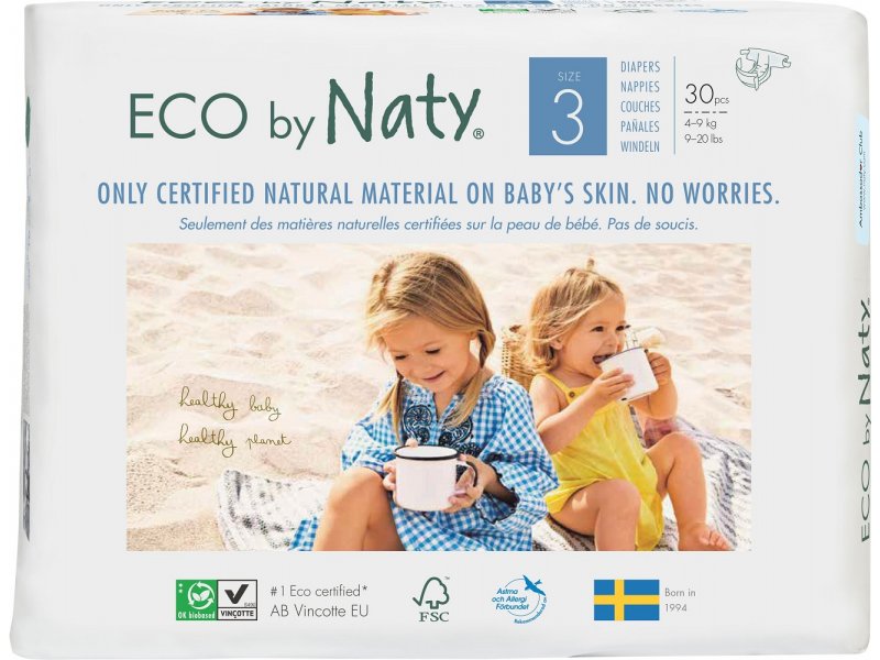 

Подгузники Naty 3 (4-9 кг), 30 шт.