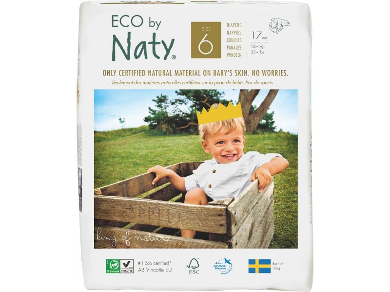 

Подгузники Naty 6 (16+ кг), 17 шт.