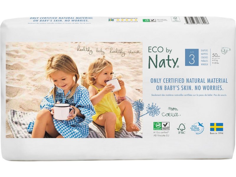 

Подгузники Naty 3 (4-9 кг), 50 шт.