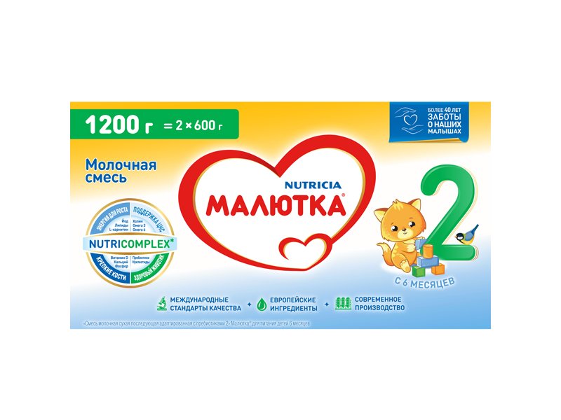 

Смесь Малютка 2 молочная, 1200 г
