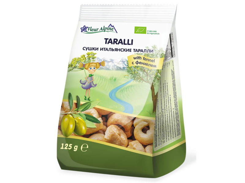 

Сушки Fleur Alpine итальянские Органик Taralli с фенхелем 125 г