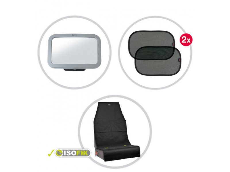 Комплект Britax Romer (накладка на сидение, зеркальце, 2 солнцезащитные шторки) Комплект Britax Romer (накладка на сидение, зеркальце, 2 солнцезащитные шторки)
