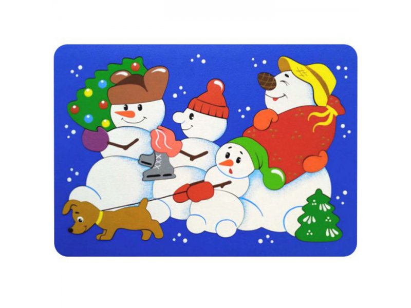 

Игрушка из дерева Крона, Мозаика Снеговики
