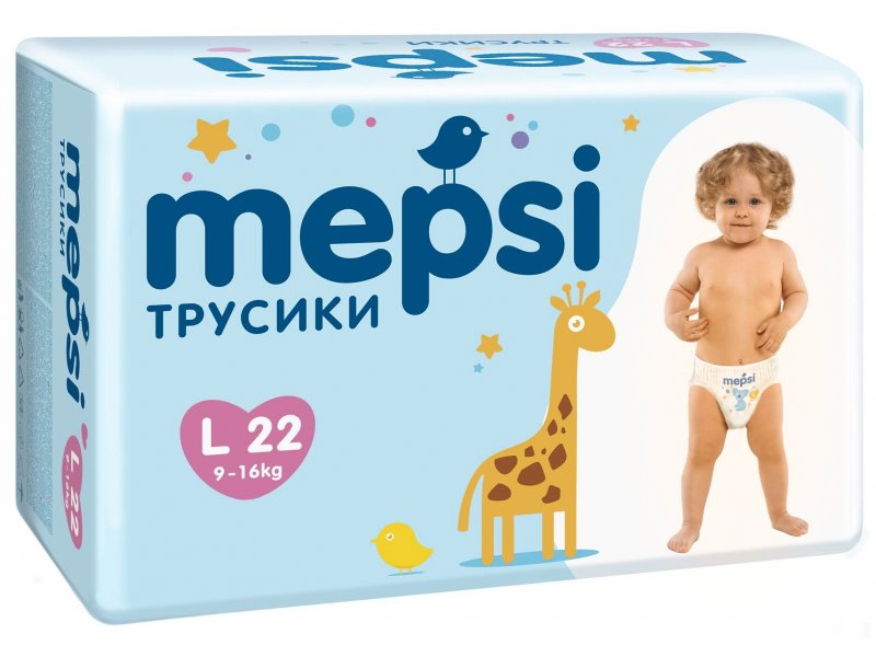 

Подгузники-трусики Mepsi L (9-16 кг), 22 шт.