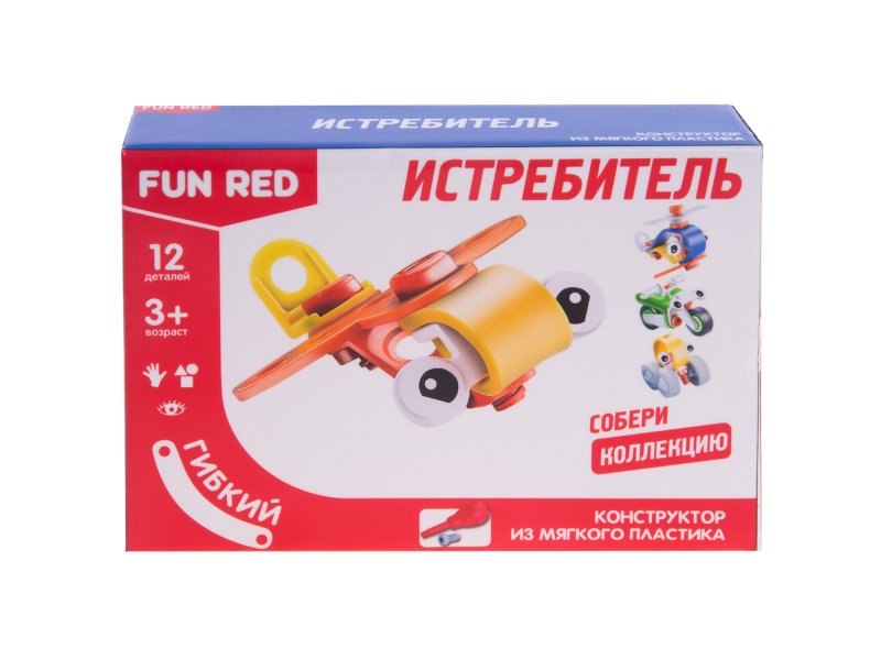 

Конструктор Fun Red гибкий, Истребитель 12 деталей