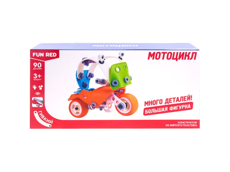 

Конструктор Fun Red гибкий, Мотоцикл, 90 деталей