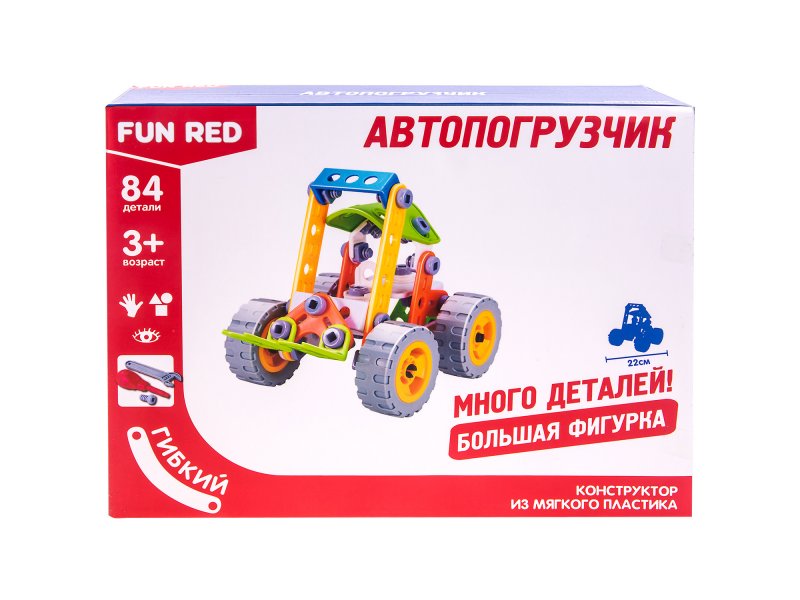 

Конструктор Fun Red гибкий, Автопогрузчик, 84 детали