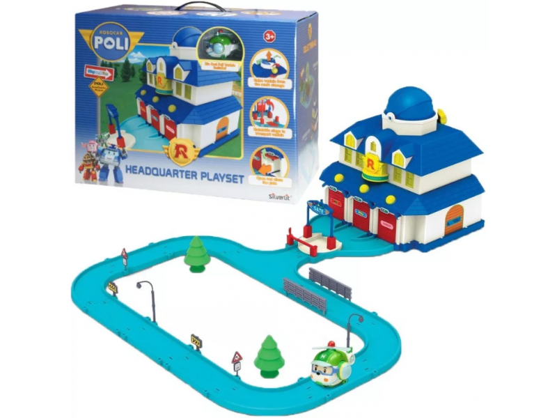 

Набор Silverlit Robocar Poli, Штаб-квартира 60*80 см (металлическая фигурка Хэли в комплекте)