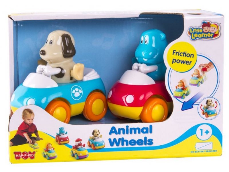 

Игрушка Hap-p-Kid Зверушки на колесиках Щенок+бегемотик