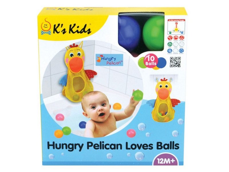

Игрушка для ванной KS Kids, Голодный пеликан с мячиками