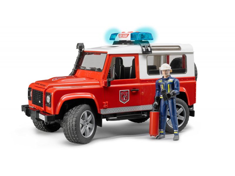 

Игрушка Bruder, Внедорожник Land Rover Defender Station Wagon Пожарный с фигуркой