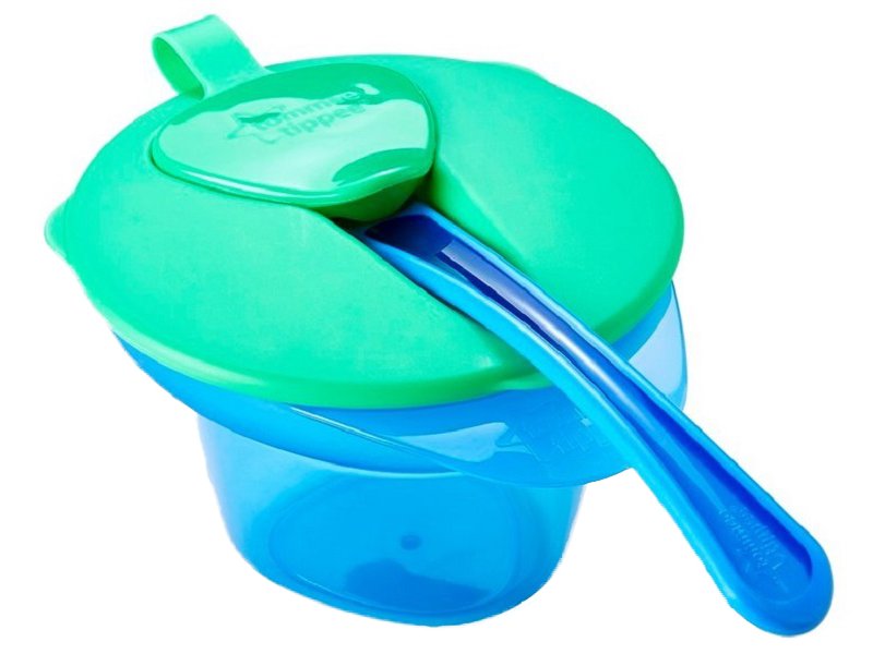 

Тарелочка Tommee Tippee с отделением для разминания и охлаждения пищи голубой/зеленый
