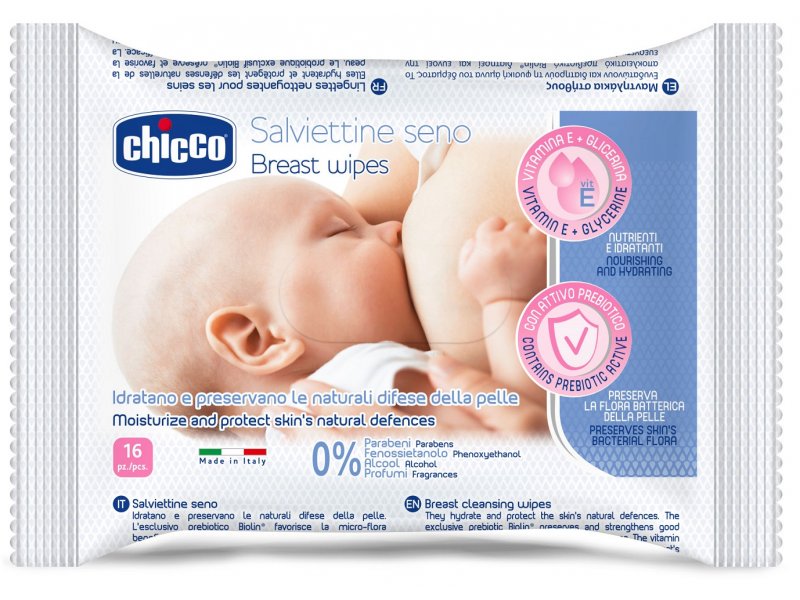Салфетки Chicco очищающие для груди, 16 шт.