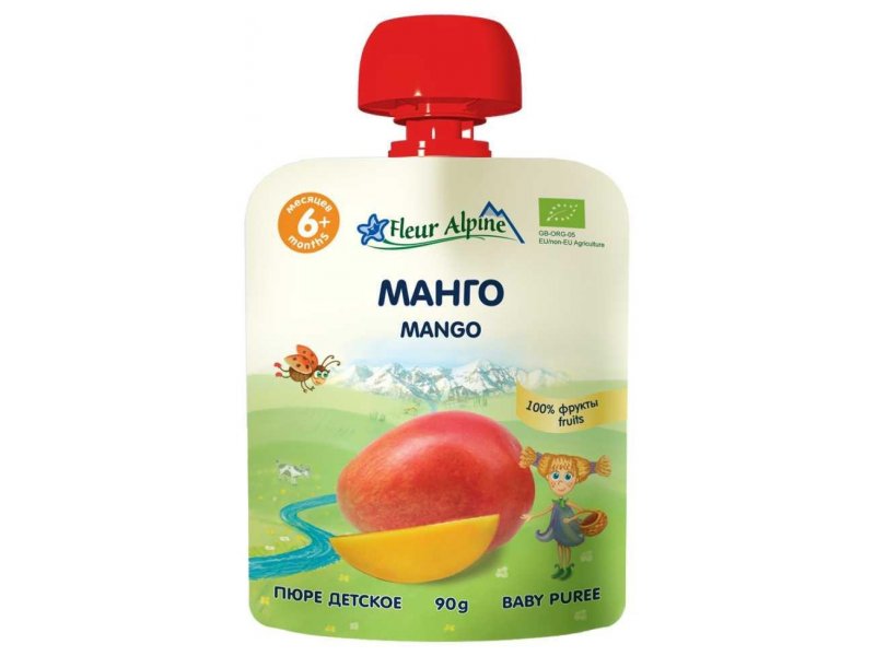 

Пюре Fleur Alpine Манго 90 г, пауч