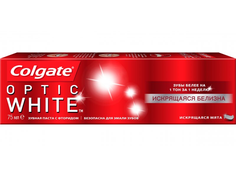 

Зубная паста Colgate, Colgate, Optic White, 75 мл