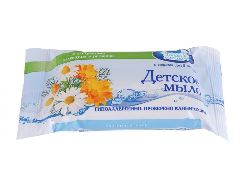 

Мыло Наша мама детское, Календула и ромашка 90 г