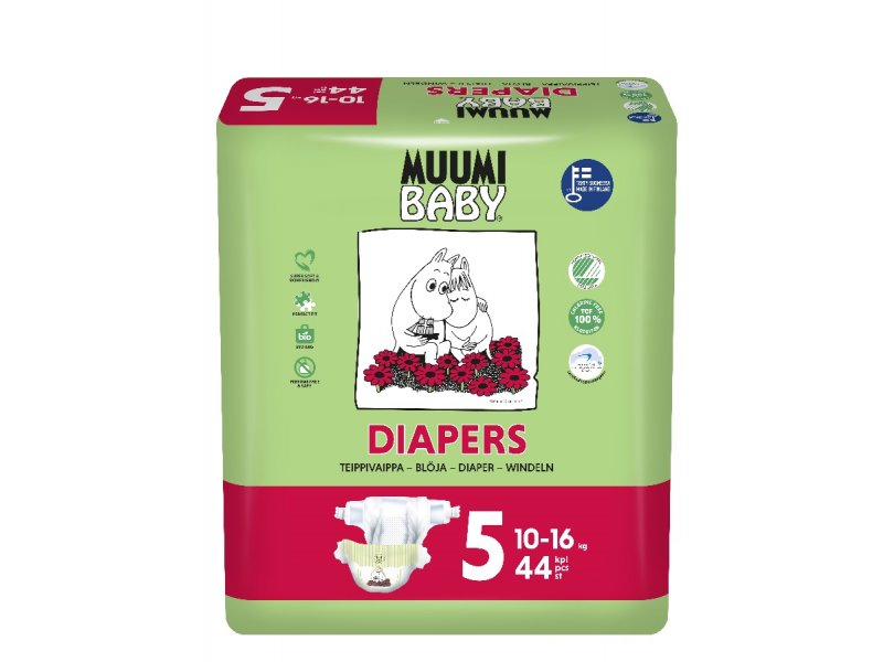 

Подгузники Muumi Baby Maxi+ 5 (10-16 кг), 44 шт.