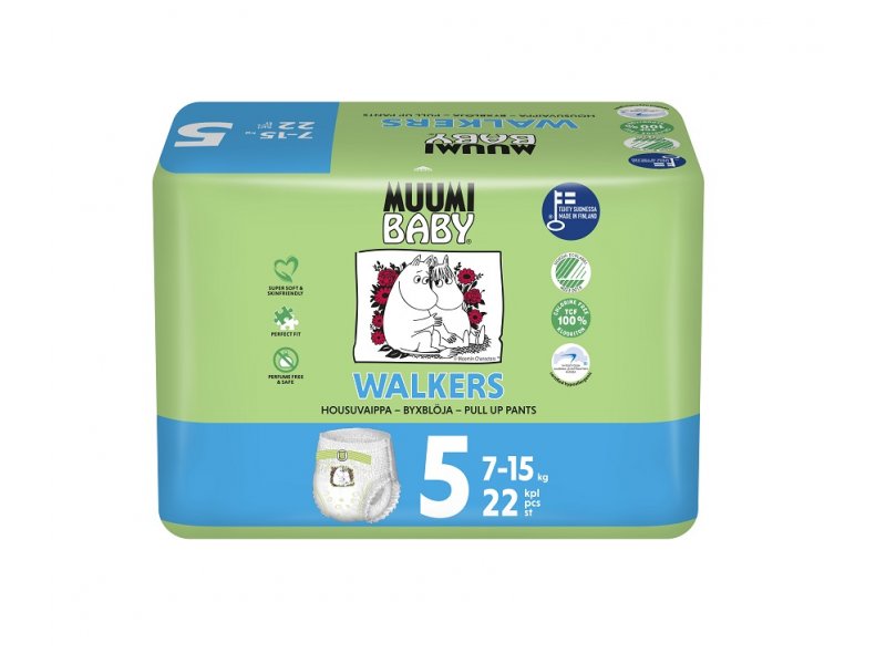 

Подгузники-трусики Muumi Walkers Maxi+ (7-15 кг), 22 шт.