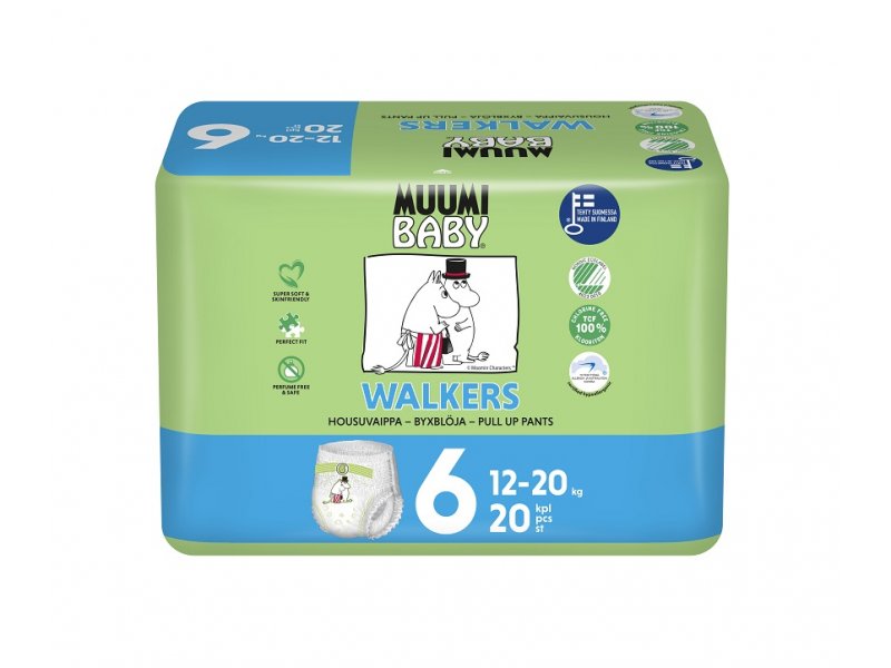 

Подгузники-трусики Muumi Walkers Junior (12-20 кг), 20 шт.