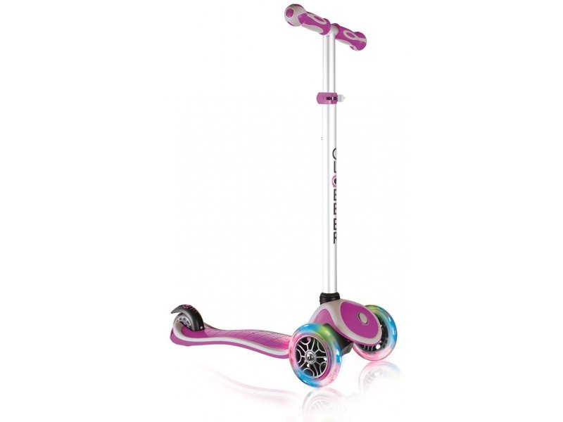 Самокат Globber, Primo Plus Lights сливовый, Детский транспорт, Самокаты Самокат Globber, Primo Plus Lights сливовый, Детский транспорт, Самокаты