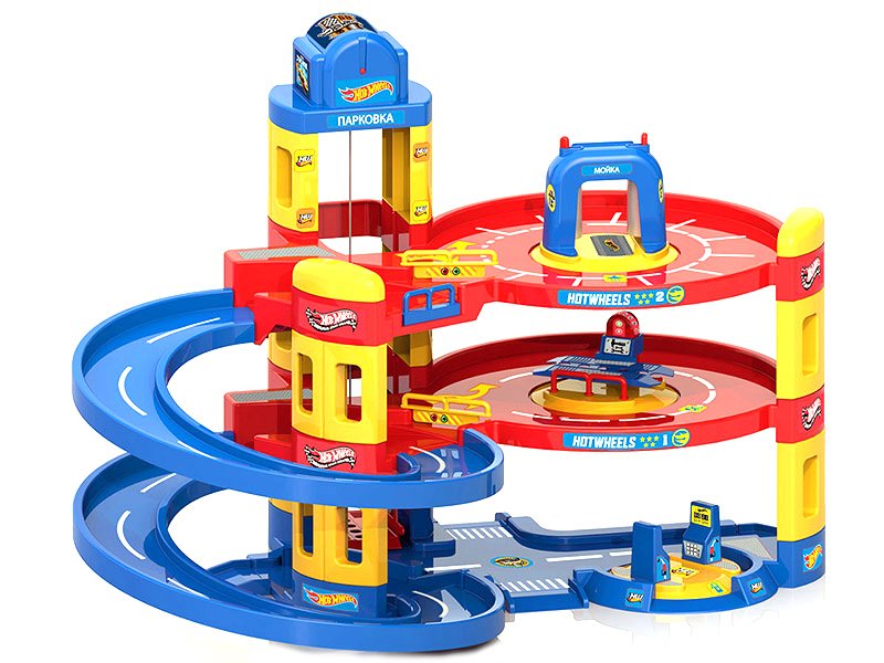 

Парковка Нордпласт Hot Wheels 3 в 1: автомойка, заправка, автосервис