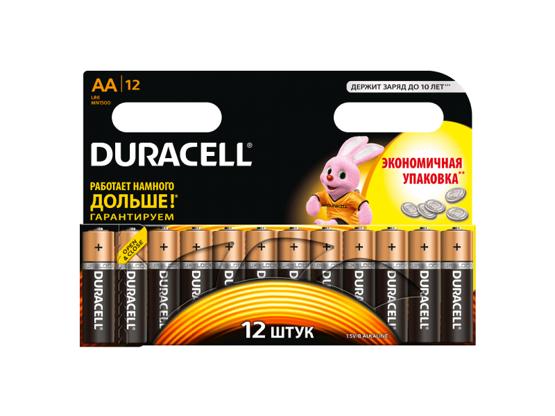 

Батарейки алкаиновые Duracell Basic AA LR6 12 шт.