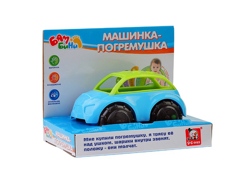 

Погремушка S+S Toys, Bambini Машинка голубой