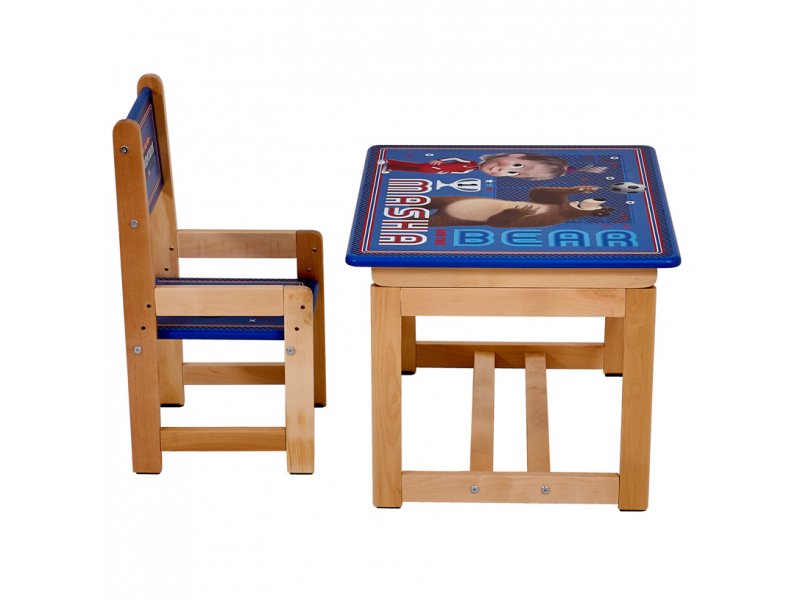 

Комплект детской мебели Polini kids Fun 400 SM, Маша и Медведь синий