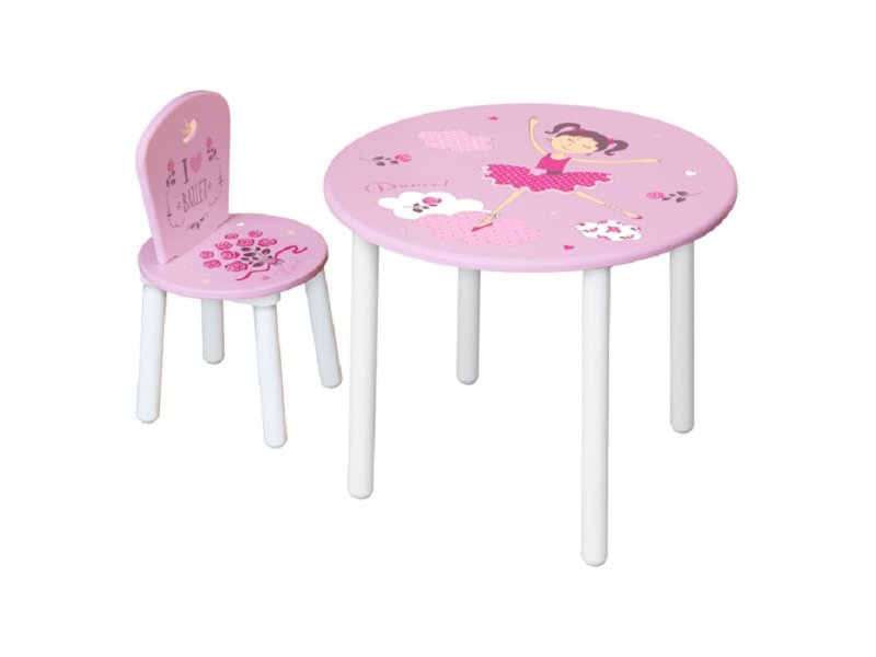

Комплект детской мебели Polini Kids Fun 185 S, Балерина розовый